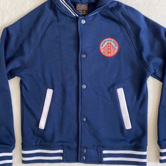 {NWT} Golden Gate National Parks Conservancy | GG Bridge Patch Bomber Jacket M - Picture 5 of 16